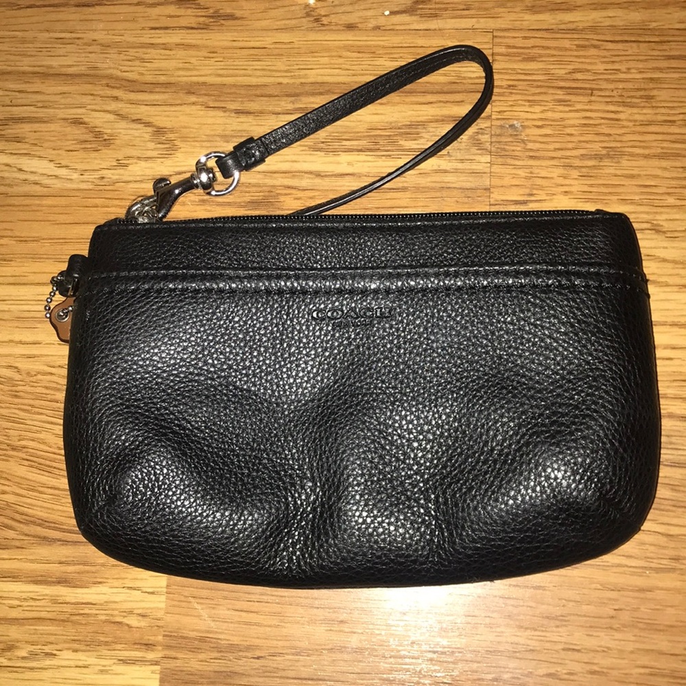 Black coach wristlet